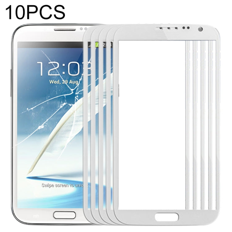 For Samsung Galaxy Note II / N7100 10pcs Front Screen Outer Glass Lens , For Samsung Galaxy Note II