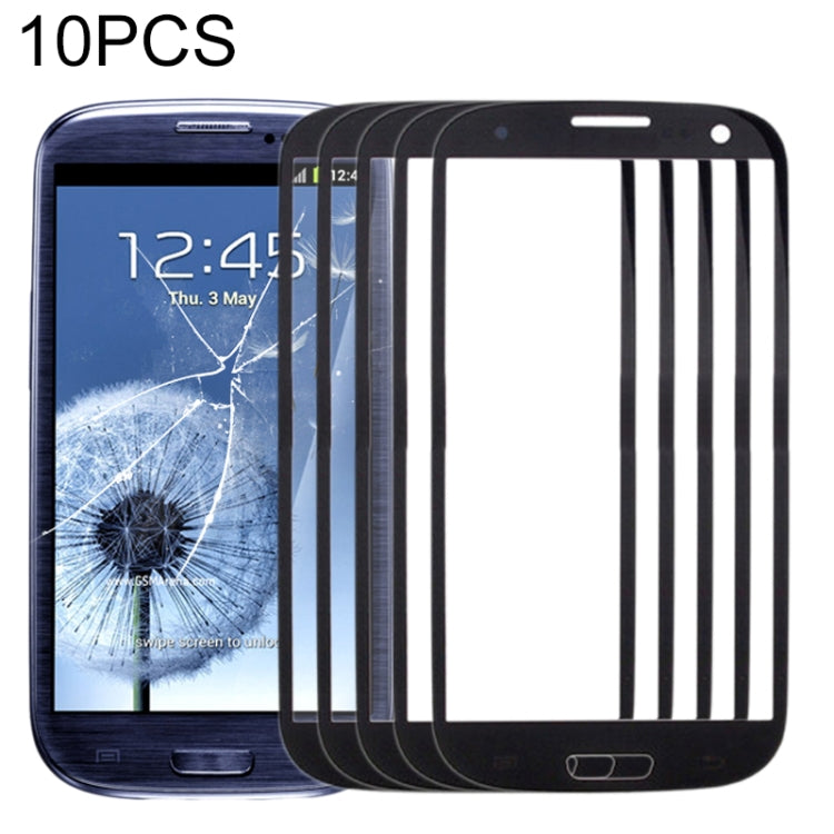 For Samsung Galaxy SIII / i9300 10pcs Front Screen Outer Glass Lens , For Samsung Galaxy SIII