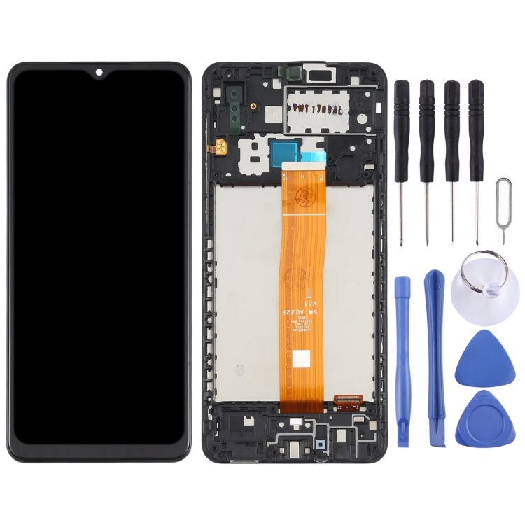 Original LCD Screen and Digitizer Full Assembly with Frame for Samsung Galaxy A02 SM-A022, For Samsung Galaxy A02 (Original)