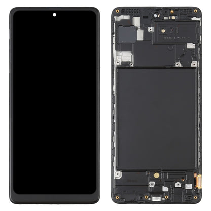 OLED Material LCD Screen and Digitizer Full Assembly with Frame for Samsung Galaxy A71 SM-A715(6.39 inch)