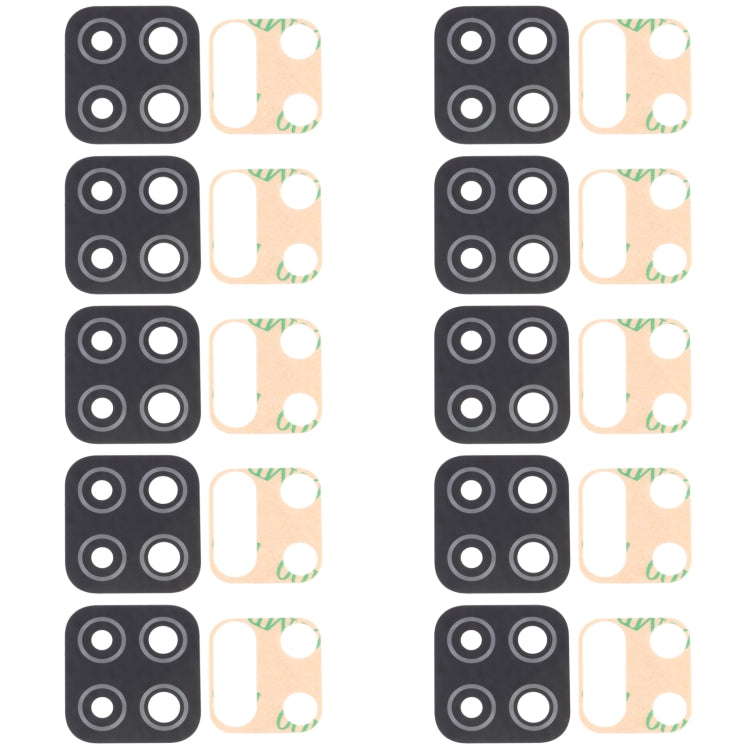 For Samsung Galaxy M12 SM-M127 10pcs Back Camera Lens, For Samsung Galaxy M12