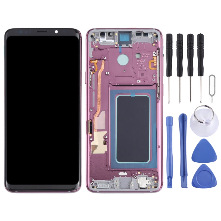 OLED Material LCD Screen and Digitizer Full Assembly with Frame for Samsung Galaxy S9+ SM-G965