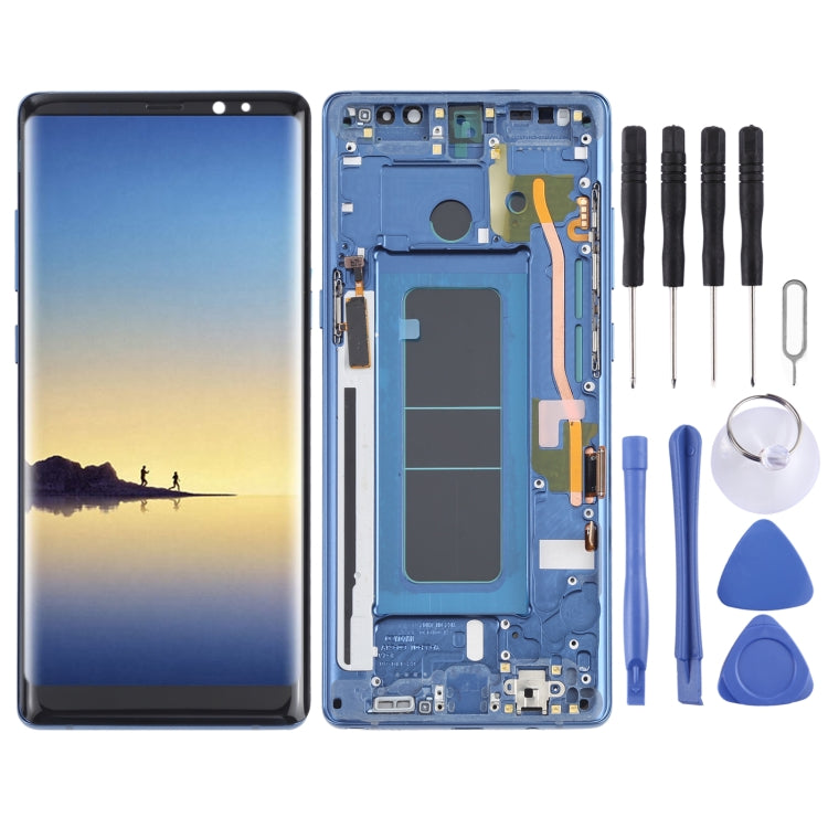 OLED Material LCD Screen and Digitizer Full Assembly with Frame for Samsung Galaxy Note 8 SM-N950, For Samsung Galaxy Note 8(OLED), For Samsung Galaxy Note 8(OLED Material)