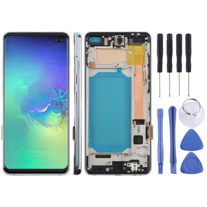 For Samsung Galaxy S10+ SM-G975F 6.38 inch TFT LCD Screen Digitizer Full Assembly with Frame, Not Supporting Fingerprint Identification
