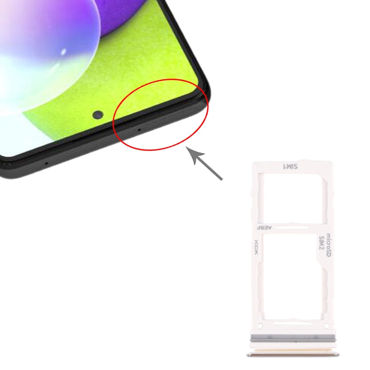 For Samsung Galaxy A72 SM-A725 SIM Card Tray + SIM Card Tray / Micro SD Card Tray