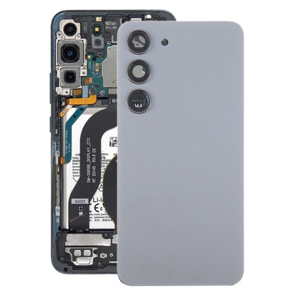 For Samsung Galaxy S23 SM-S911B OEM Glass Battery Back Cover with Camera Lens Frame, For Samsung Galaxy S23 (with Camera Cover)