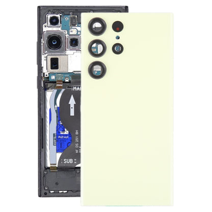 For Samsung Galaxy S23 Ultra SM-S918 Glass Battery Back Cover with Camera Lens Frame, For Samsung Galaxy S23 Ultra(with Camera Cover)