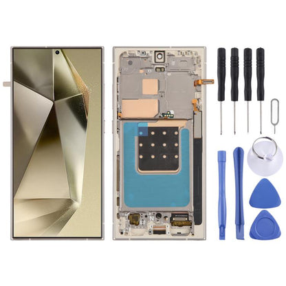 For Samsung Galaxy S24 Ultra SM-S928B 6.78 inch OLED LCD Screen Digitizer Full Assembly with Frame