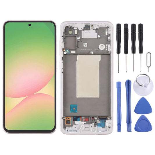 For Samsung Galaxy A56 SM-A566B Original LCD Screen Digitizer Full Assembly with Frame, For Samsung Galaxy A56(Original)