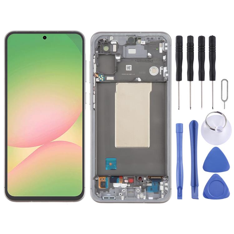 For Samsung Galaxy A56 SM-A566B Original LCD Screen Digitizer Full Assembly with Frame, For Samsung Galaxy A56(Original)