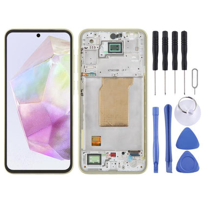 For Samsung Galaxy A35 SM-A356B Original LCD Screen Digitizer Full Assembly with Frame