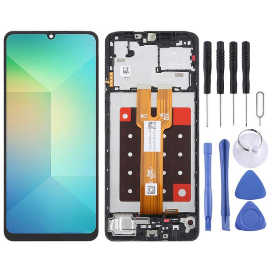For Samsung Galaxy A06 5G LCD Screen Digitizer Full Assembly with Frame, For Samsung Galaxy A06 5G