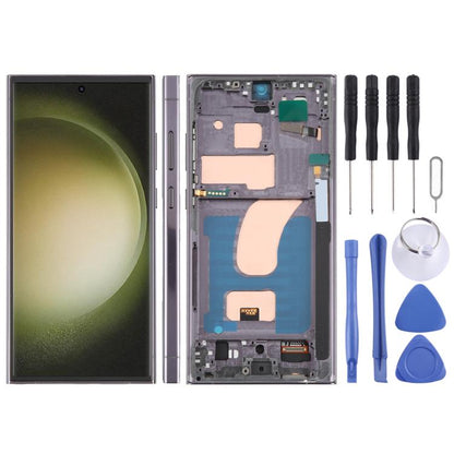 For Samsung Galaxy S23 Ultra SM-S918B 6.72 inch TFT LCD Screen Digitizer Full Assembly with Frame, Not Supporting Fingerprint Identification