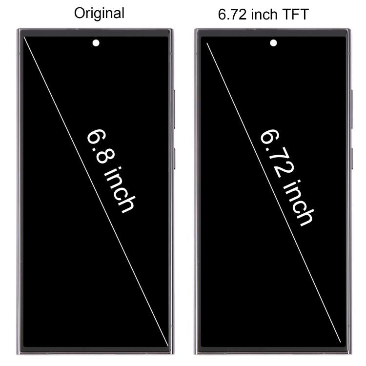 For Samsung Galaxy S23 Ultra SM-S918B 6.72 inch TFT LCD Screen Digitizer Full Assembly with Frame, Not Supporting Fingerprint Identification
