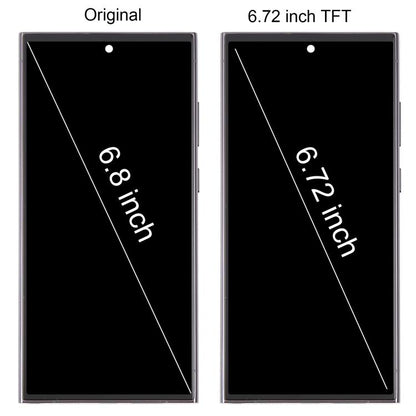 For Samsung Galaxy S23 Ultra SM-S918B 6.72 inch TFT LCD Screen Digitizer Full Assembly with Frame, Not Supporting Fingerprint Identification