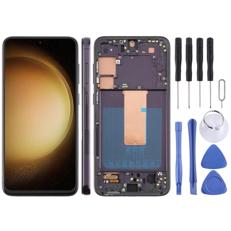 For Samsung Galaxy S23+ SM-S916B 6.43 inch TFT LCD Screen Digitizer Full Assembly with Frame, Not Supporting Fingerprint Identification
