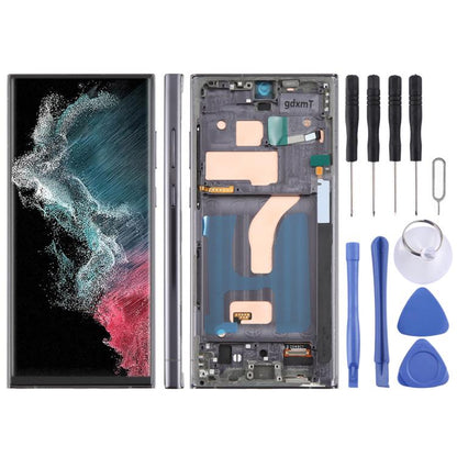 For Samsung Galaxy S22 Ultra SM-S908B 6.72 inch TFT LCD Screen Digitizer Full Assembly with Frame, Not Supporting Fingerprint Identification