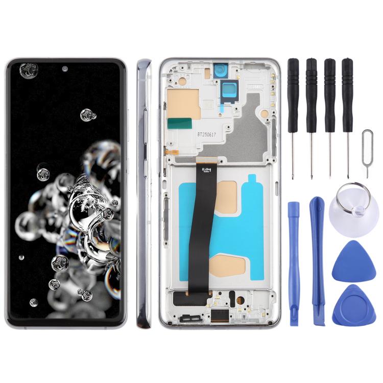 For Samsung Galaxy S20 Ultra SM-G988B 6.78 inch TFT LCD Screen Digitizer Full Assembly with Frame, Not Supporting Fingerprint Identification