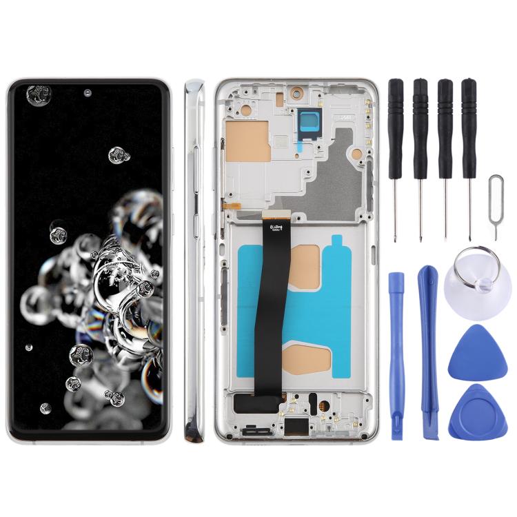 For Samsung Galaxy S20 Ultra SM-G988B 6.78 inch TFT LCD Screen Digitizer Full Assembly with Frame, Not Supporting Fingerprint Identification