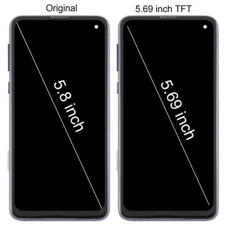 For Samsung Galaxy S10e SM-G970F 5.69 inch TFT LCD Screen Digitizer Full Assembly with Frame, Not Supporting Fingerprint Identification