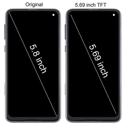 For Samsung Galaxy S10e SM-G970F 5.69 inch TFT LCD Screen Digitizer Full Assembly with Frame, Not Supporting Fingerprint Identification