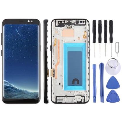 For Samsung Galaxy S8 SM-G950F 5.7 inch TFT LCD Screen Digitizer Full Assembly with Frame