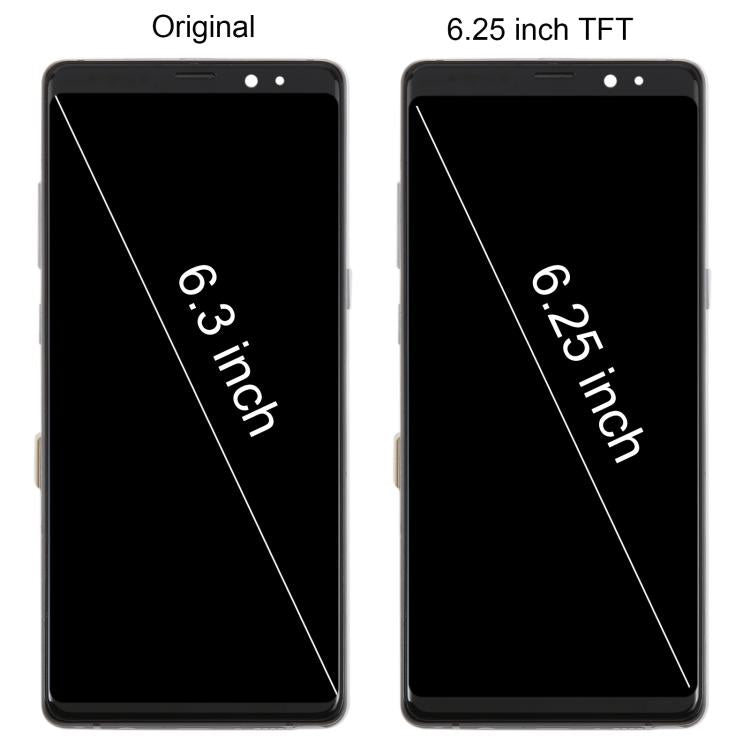 For Samsung Galaxy Note8 SM-N950F 6.25 inch TFT LCD Screen Digitizer Full Assembly with Frame, For Samsung Galaxy Note 8 SM-N950F 6.25 inch (Not Fingerprint)