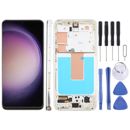 For Samsung Galaxy S23 SM-S911U US Version TFT LCD Screen Digitizer Full Assembly with Frame