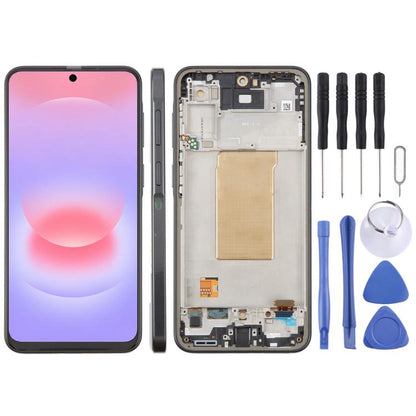 For Galaxy A37 SM-A376B incell LCD Screen Digitizer Full Assembly with Frame, Not Supporting Fingerprint Identification, For Samsung Galaxy A37