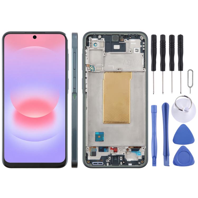 For Galaxy A37 SM-A376B incell LCD Screen Digitizer Full Assembly with Frame, Not Supporting Fingerprint Identification, For Samsung Galaxy A37