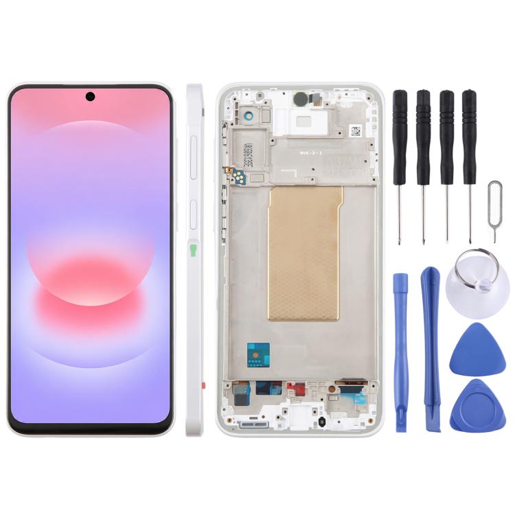 For Galaxy A37 SM-A376B incell LCD Screen Digitizer Full Assembly with Frame, Not Supporting Fingerprint Identification, For Samsung Galaxy A37
