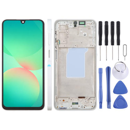 For Galaxy A26 SM-A266B incell LCD Screen Digitizer Full Assembly with Frame, For Samsung Galaxy A26