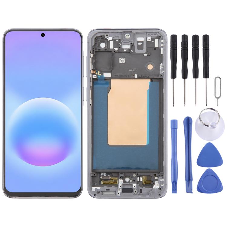For Galaxy A57 SM-A576B incell LCD Screen Digitizer Full Assembly with Frame, Not Supporting Fingerprint Identification, For Samsung Galaxy A57