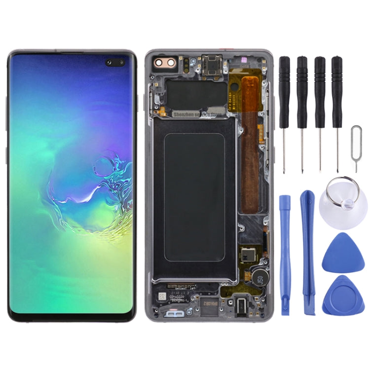 LCD Screen and Digitizer Full Assembly with Frame for Samsung Galaxy S10+, For Samsung Galaxy S10+