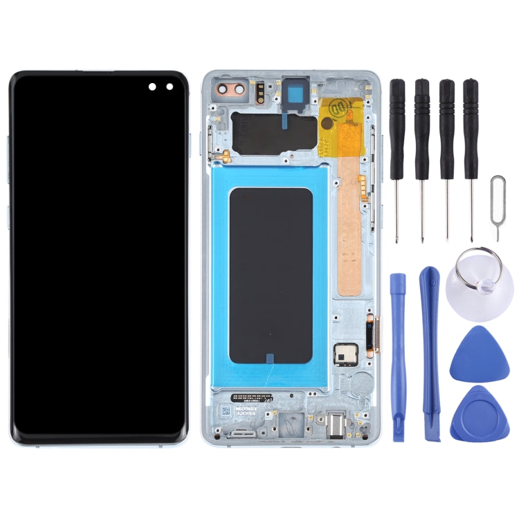 LCD Screen and Digitizer Full Assembly with Frame for Samsung Galaxy S10+, For Samsung Galaxy S10+