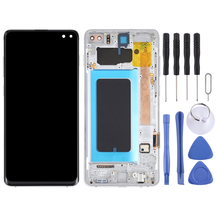 LCD Screen and Digitizer Full Assembly with Frame for Samsung Galaxy S10+, For Samsung Galaxy S10+