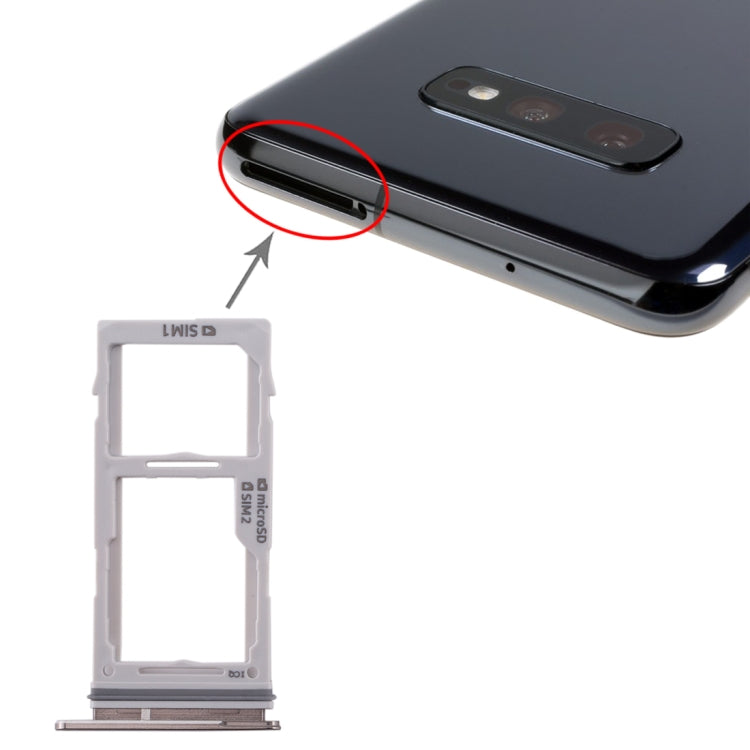 For Galaxy S10+ / S10 / S10e SIM Card Tray + SIM Card Tray / Micro SD Card Tray, For Samsung Galaxy S10+(Double), For Galaxy S10+(Double  SIM), For Samsung Galaxy S10+(Dual), For Galaxy S10+(Double SIM), For Galaxy S10+(2 SIM)