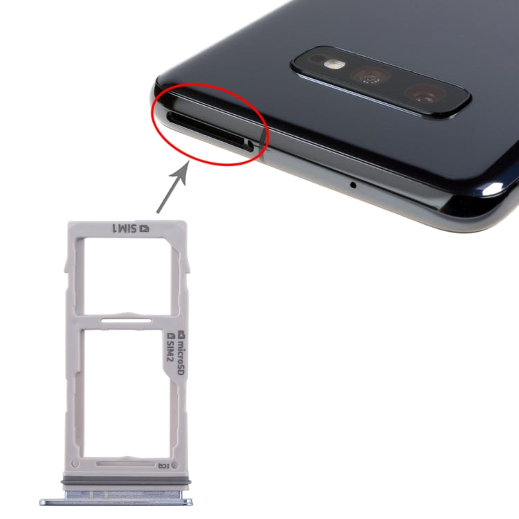 For Galaxy S10+ / S10 / S10e SIM Card Tray + SIM Card Tray / Micro SD Card Tray, For Samsung Galaxy S10+(Double), For Galaxy S10+(Double  SIM), For Samsung Galaxy S10+(Dual), For Galaxy S10+(Double SIM), For Galaxy S10+(2 SIM)