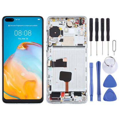LCD Screen and Digitizer Full Assembly with Frame for Huawei P40