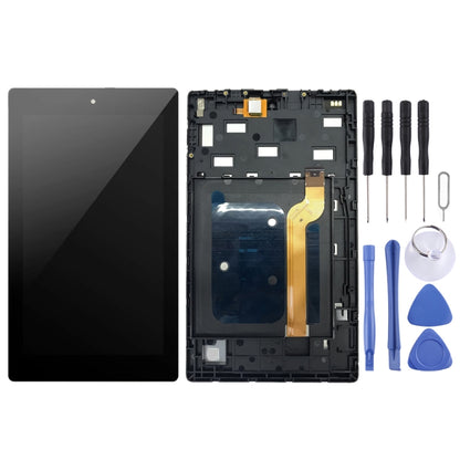 LCD Screen and Digitizer Full Assembly With Frame for Amazon Kindle Fire HD 7 2019 9th M8S26G, For Amazon Kindle Fire HD 7 2019