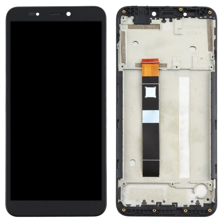 Original LCD Screen and Digitizer Full Assembly With Frame for Nokia C2, For Nokia C2