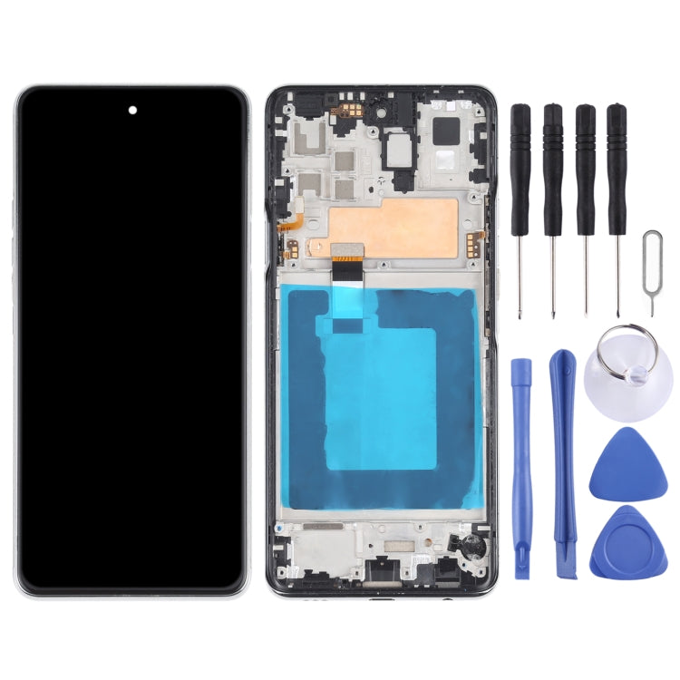 LCD Screen and Digitizer Full Assembly With Frame for LG Q92 5G, For LG Q92 5G