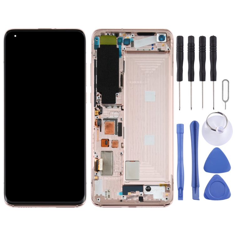 LCD Screen and Digitizer Full Assembly With Frame for Xiaomi Mi 10 5G / Mi 10 Pro 5G M2001J2G, M2001J2I (S Version), For Xiaomi Mi 10 5G (S Version)(Gold)