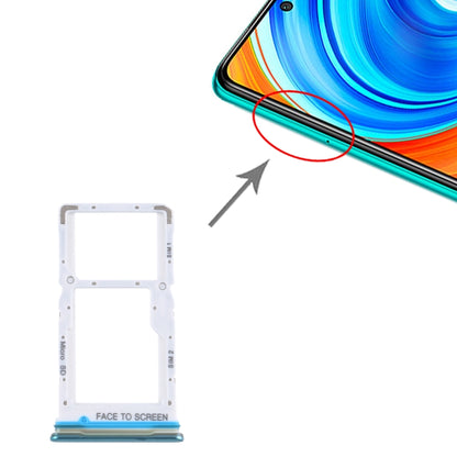 SIM Card Tray + SIM Card Tray / Micro SD Card Tray for Xiaomi Redmi Note 9 Pro 5G M2007J17C, For Xiaomi Redmi Note 9 Pro 5G