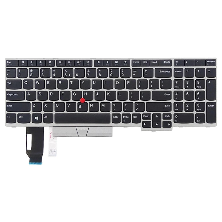 US Version Keyboard for Lenovo Thinkpad E580 E585 E590 E595 T590 P53S L580 L590 P52 P72 P53 P73, For Lenovo Thinkpad E580 (Silver), For Lenovo Thinkpad E580 (Black)