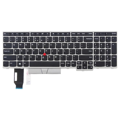US Version Keyboard for Lenovo Thinkpad E580 E585 E590 E595 T590 P53S L580 L590 P52 P72 P53 P73, For Lenovo Thinkpad E580 (Silver), For Lenovo Thinkpad E580 (Black)