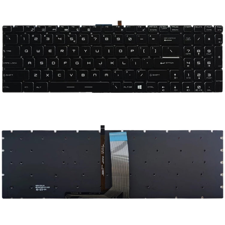 US Version Keyboard with Backlight for MSI GT62 GT72 GE62 GE72 GS60 GS70 GL62 GL72 GP62 GT72S GP72 GL63 GL73, For MSI GT62(White), For MSI GT62 (Red)