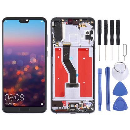 LCD Screen and Digitizer Full Assembly with Frame for Huawei P20 Pro