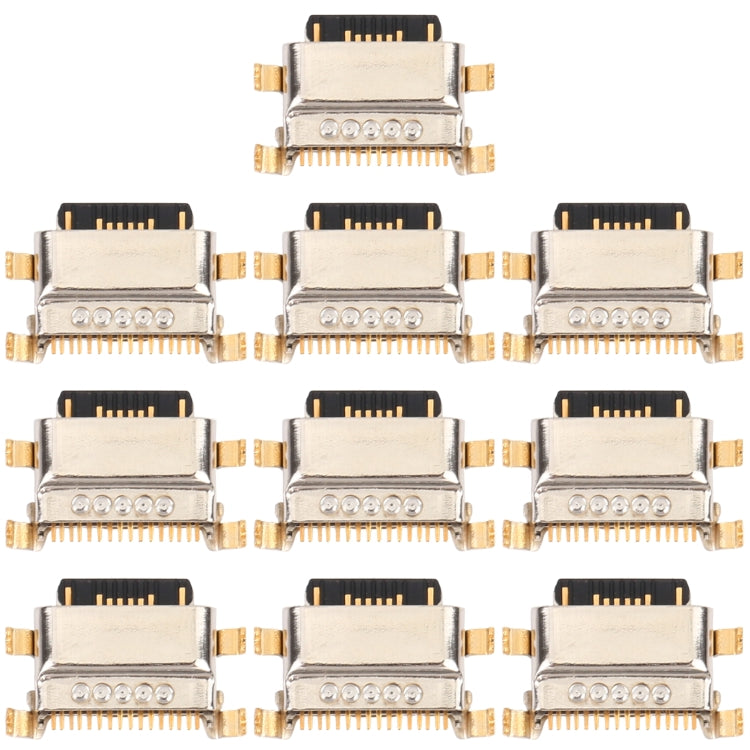 10 PCS Charging Port Connector for Xiaomi Redmi Note 9/Redmi 10X 4G, For Xiaomi Redmi Note 9