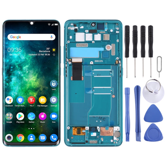 Original LCD Screen and Digitizer Full Assembly with Frame for TCL 10 Pro, For TCL 10 Pro（Original）
